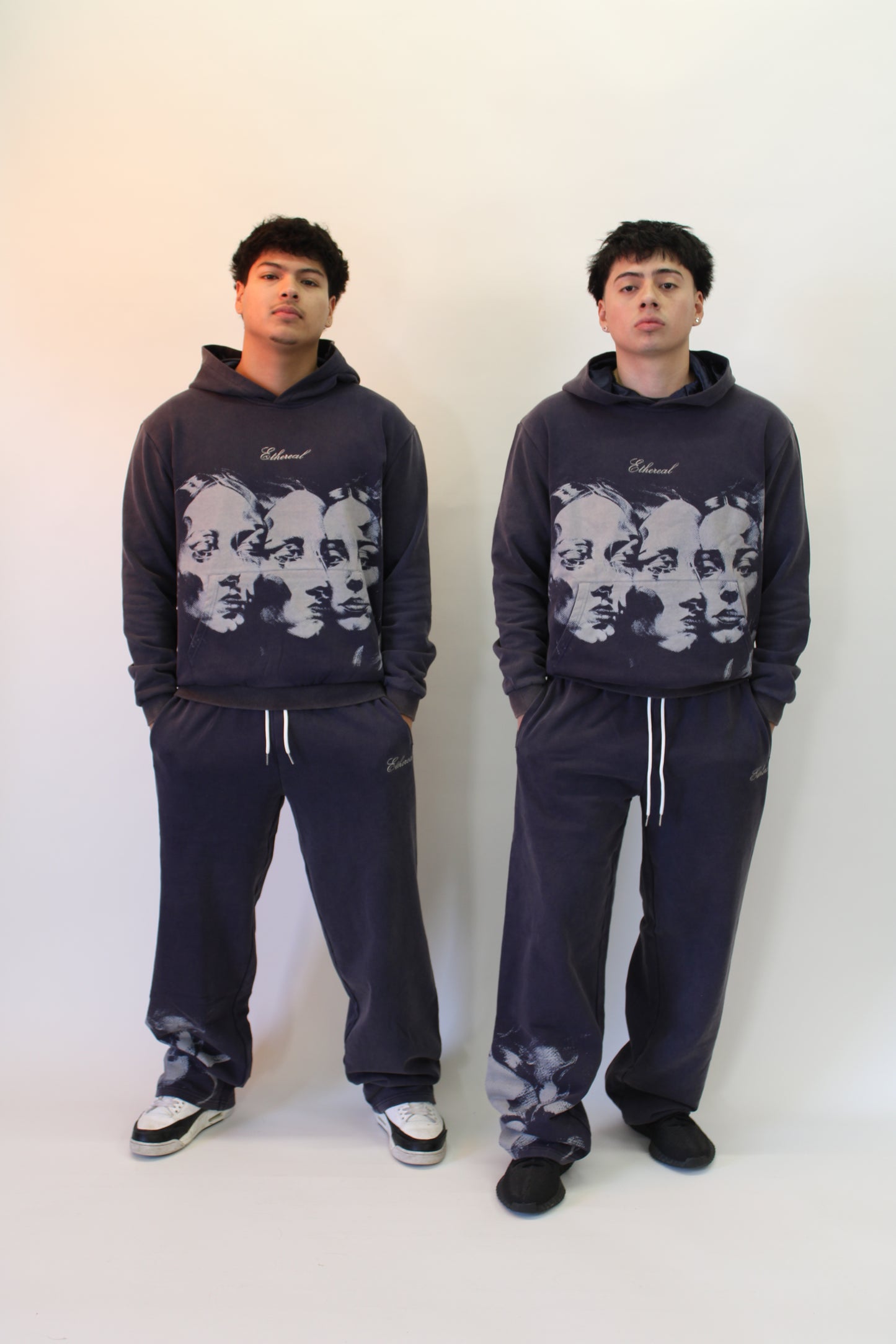 NAVY WASHED HOODIE