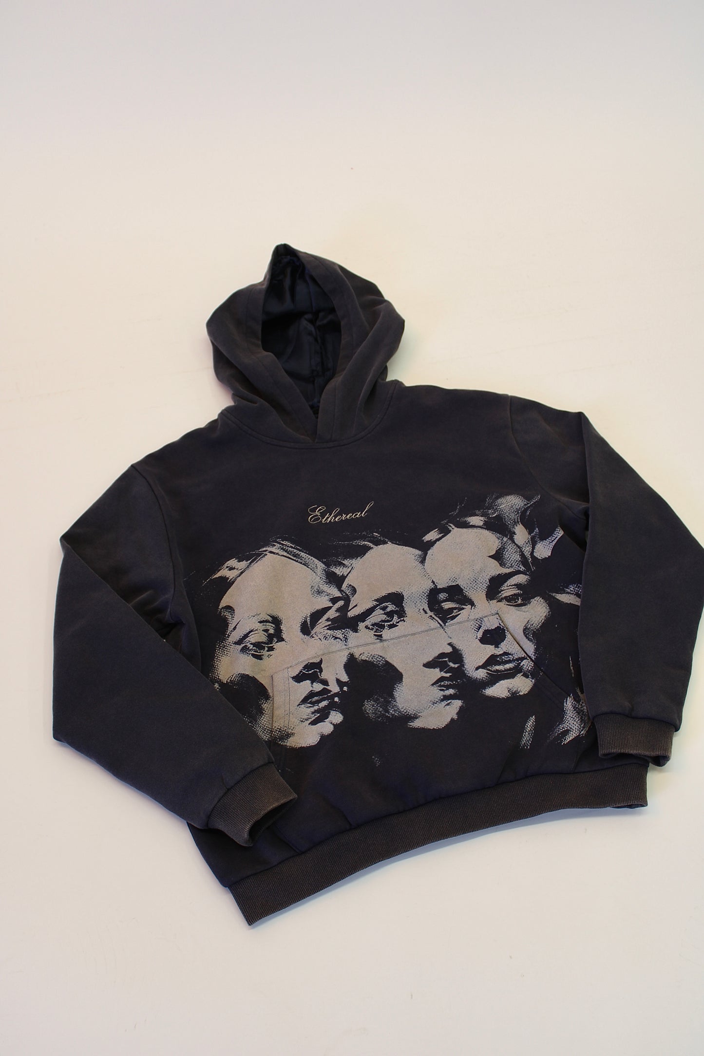 NAVY WASHED HOODIE