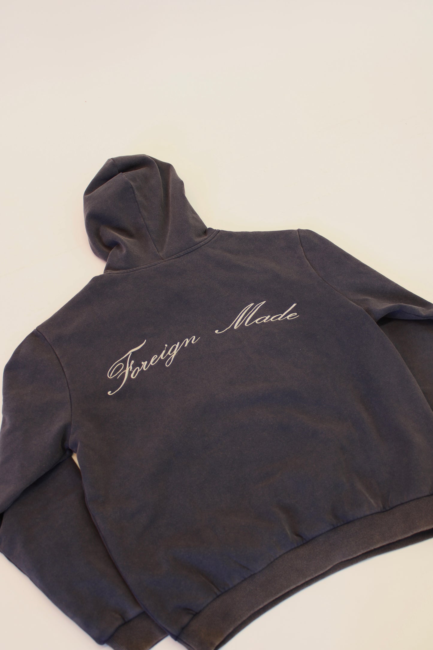 NAVY WASHED HOODIE