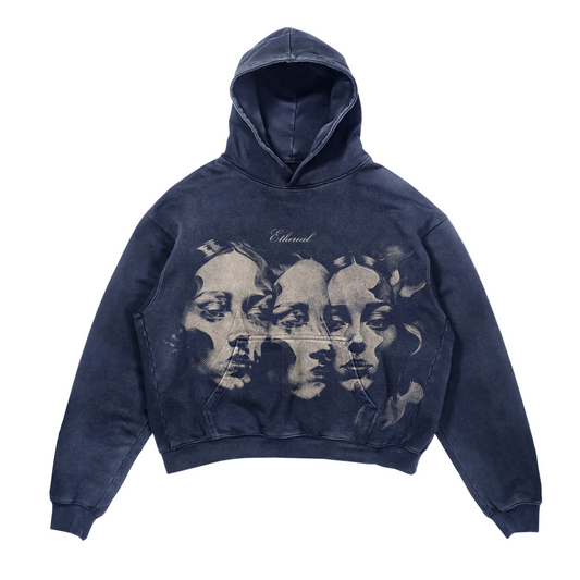 NAVY WASHED HOODIE